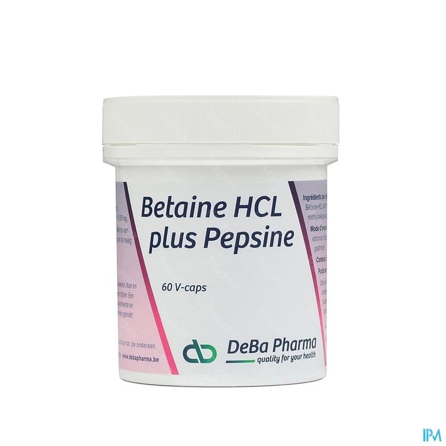 Betaine Hcl + Pesine V-caps 60 Deba