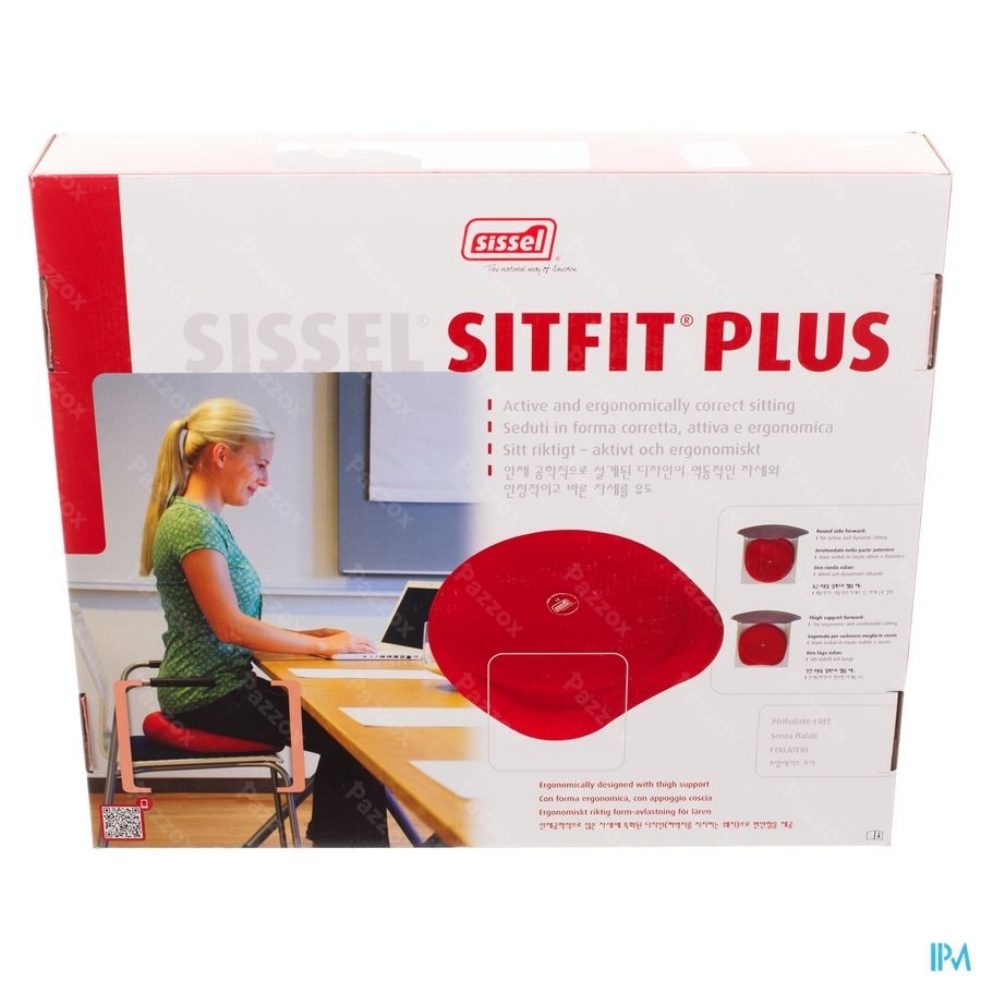 Sissel Sitfit Plus Zitkussen Zwart + Pomp