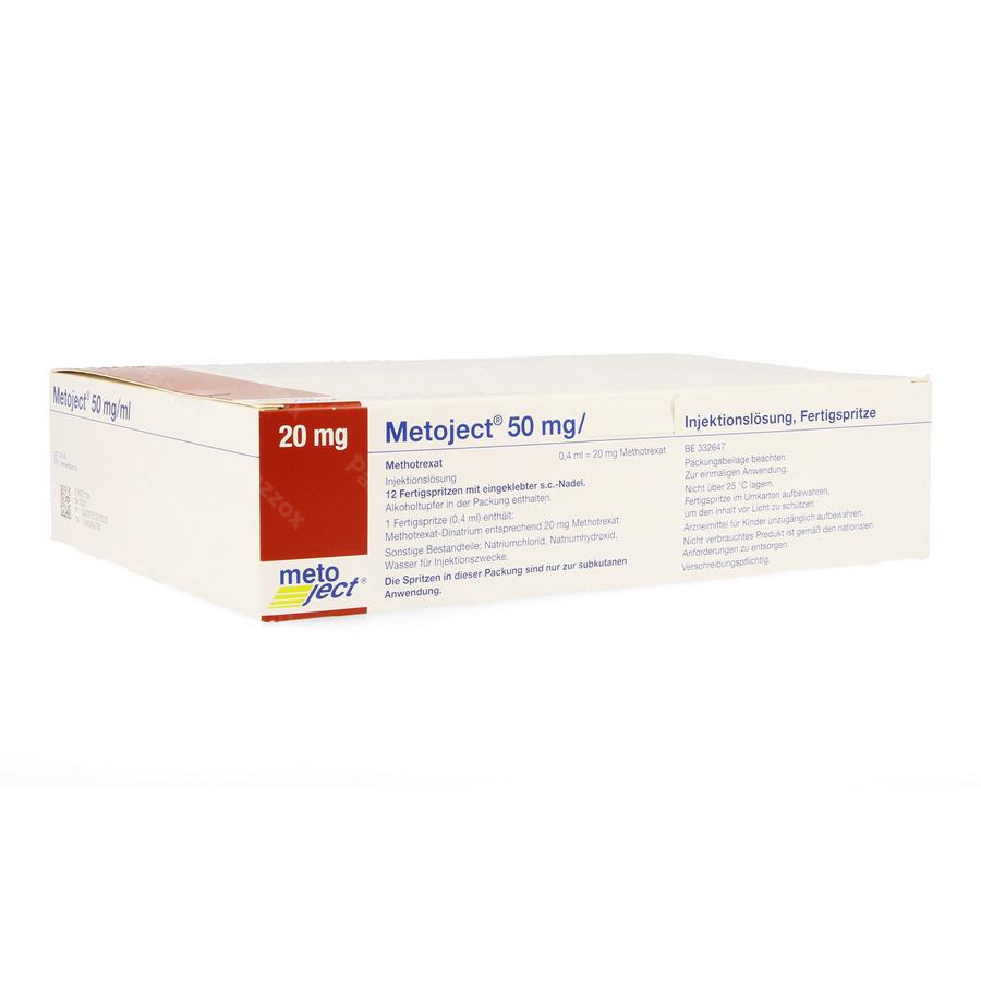 Metoject 50mg/ml 20mg/0,4ml 12 Voorgev S