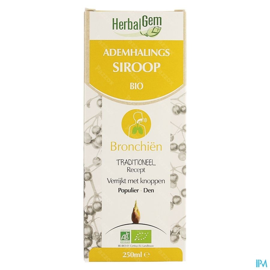 Herbalgem Siroop Ademhaling Bio Kind-volw 250ml