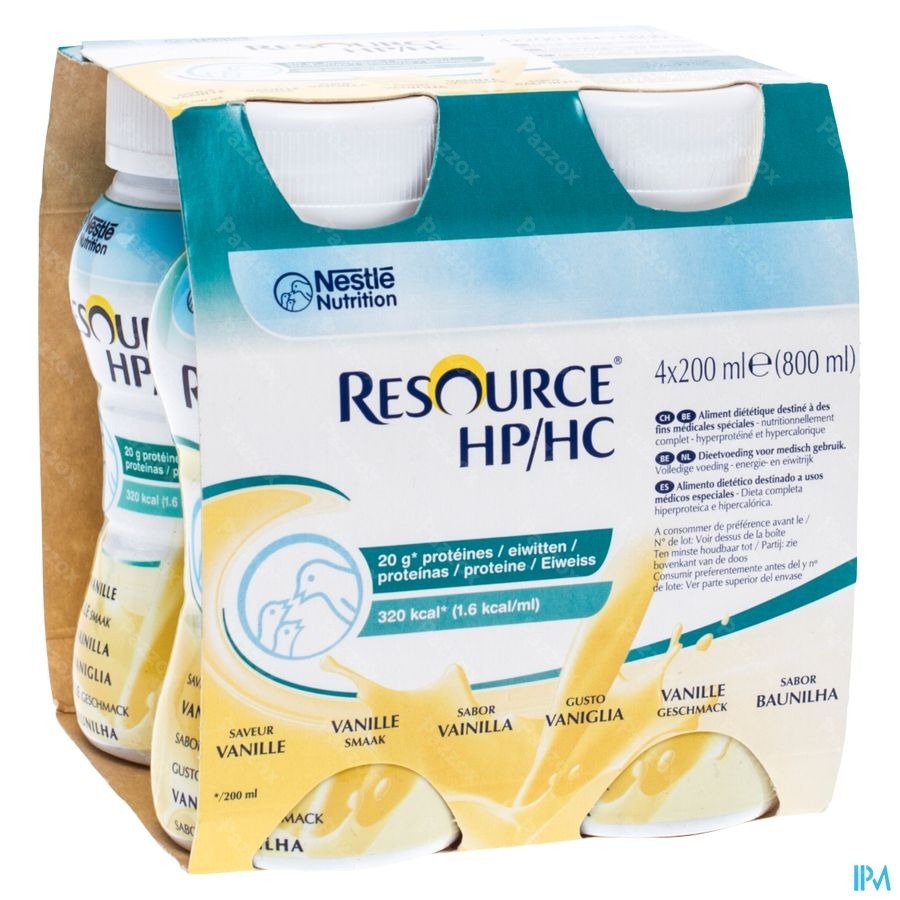 Resource Hp Hc Vanille Fles 4x200ml