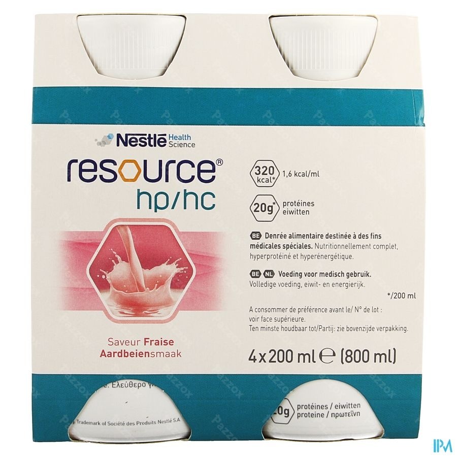 Resource Hp Hc Aardbei Fles 4x200ml