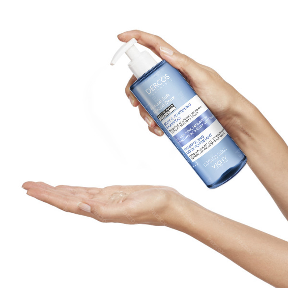 Vichy Dercos Mineral Soft Zachte Versterkende Shampoo Alle Haartypes 400ml