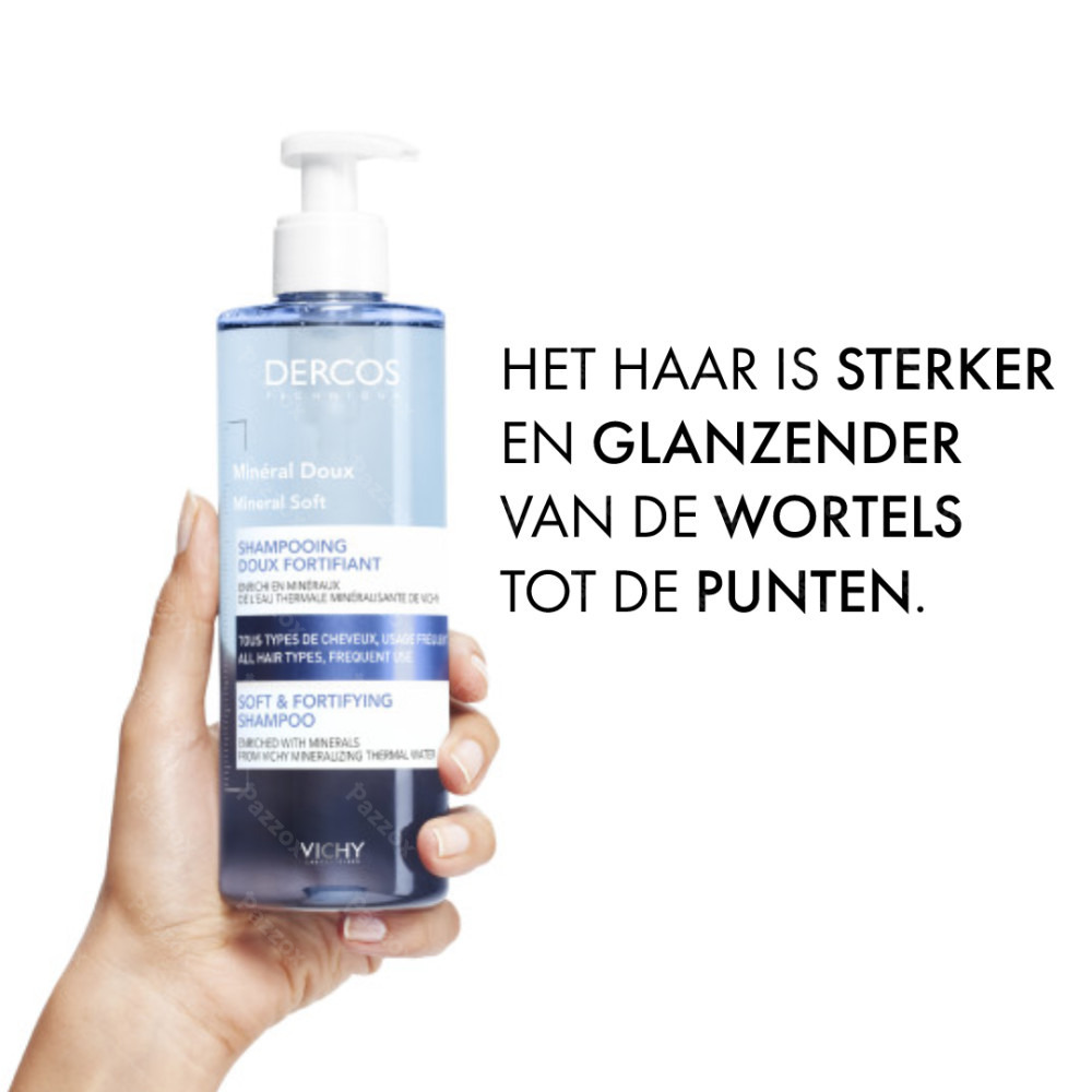 Vichy Dercos Mineral Soft Zachte Versterkende Shampoo Alle Haartypes 400ml