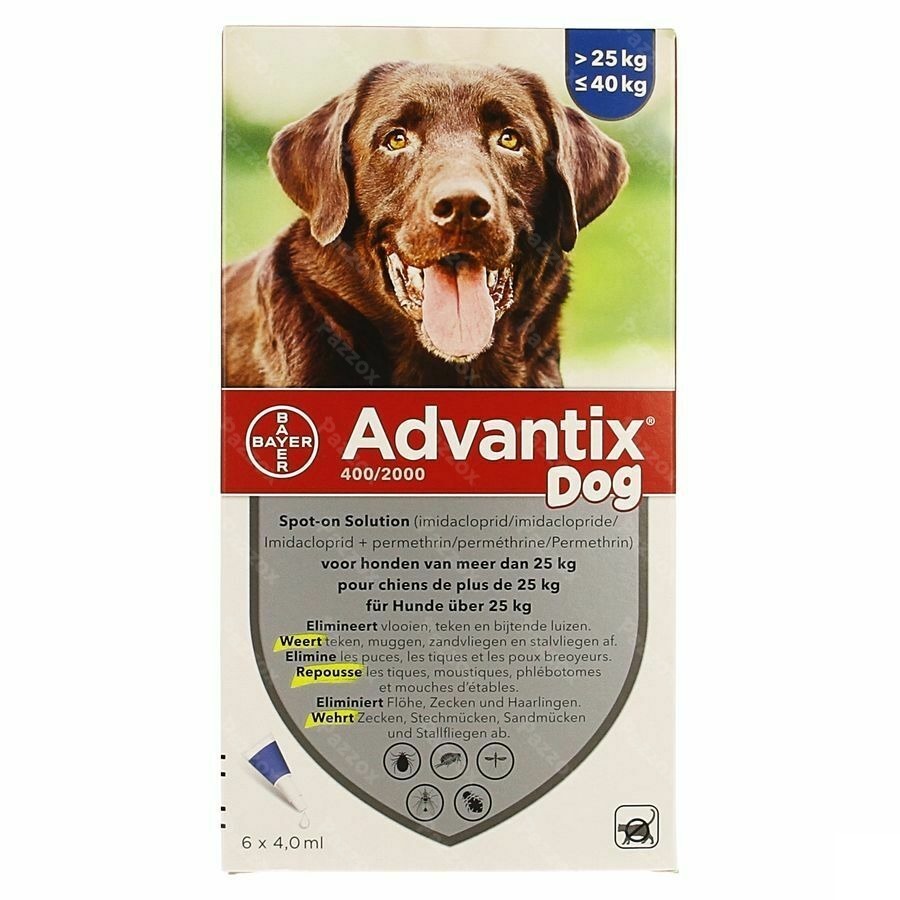 Advantix 400/2000 Honden 25<40kg Fl 6x4,0ml
