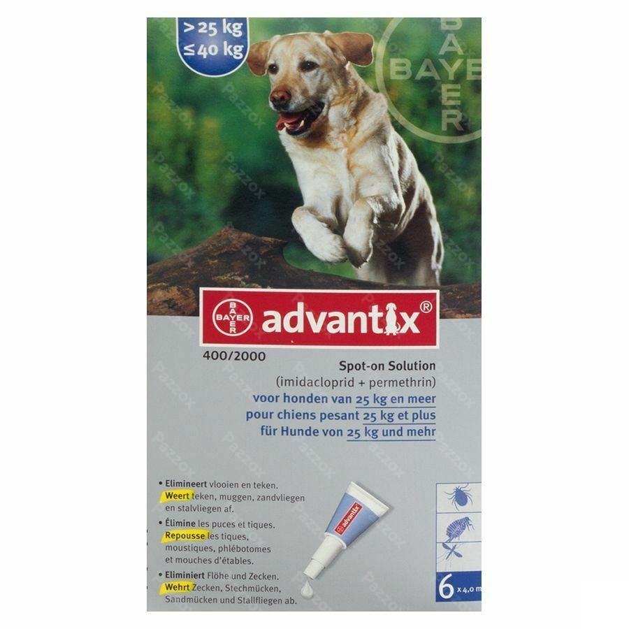 Advantix 400/2000 Honden 25<40kg Fl 6x4,0ml