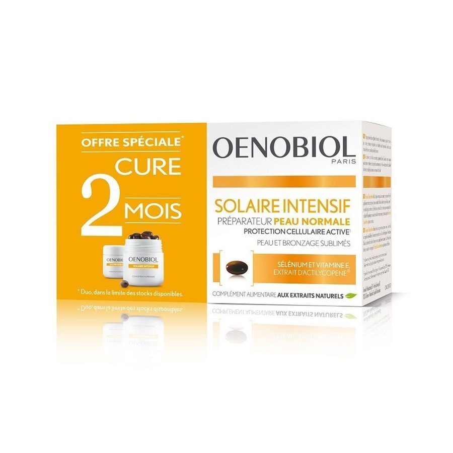 Oenobiol Solaire Intensief Kuur Normale Huid 2x30 Caps