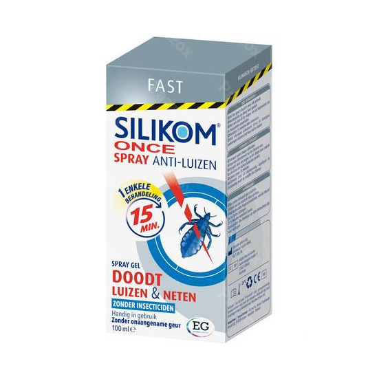 Silikom Once Spray Anti-Luizen en Neten Zonder Insecticiden 100ml