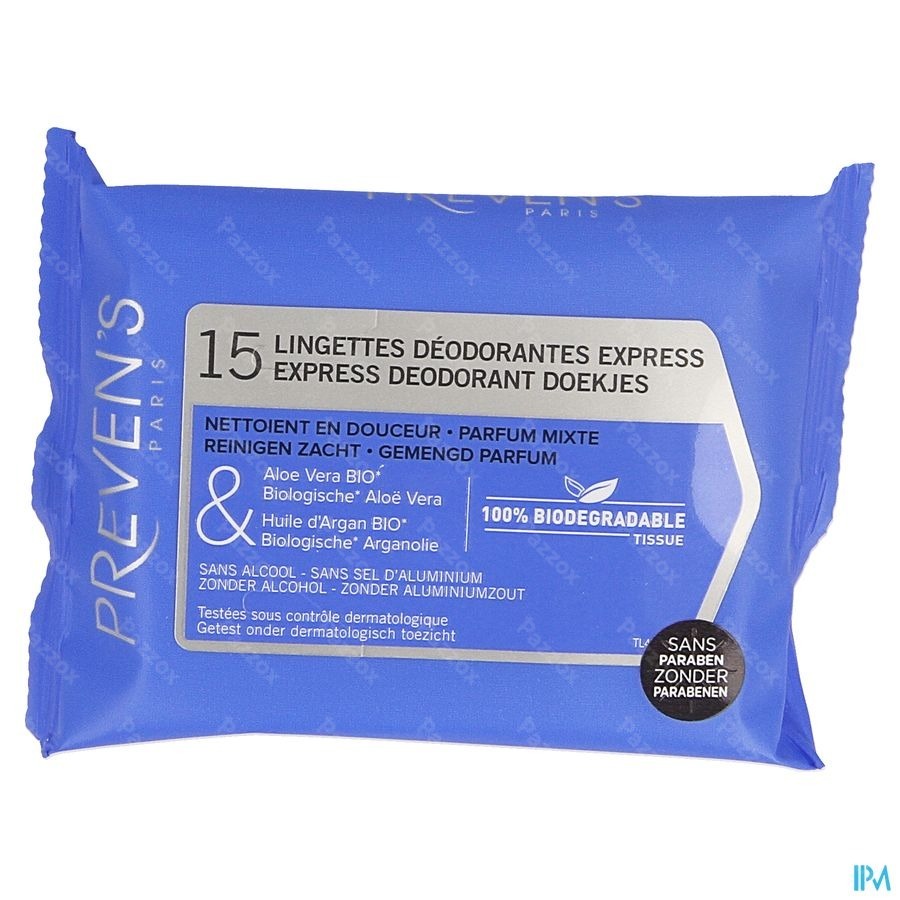 Preven's Tissue Deodorant Zakje 1x15