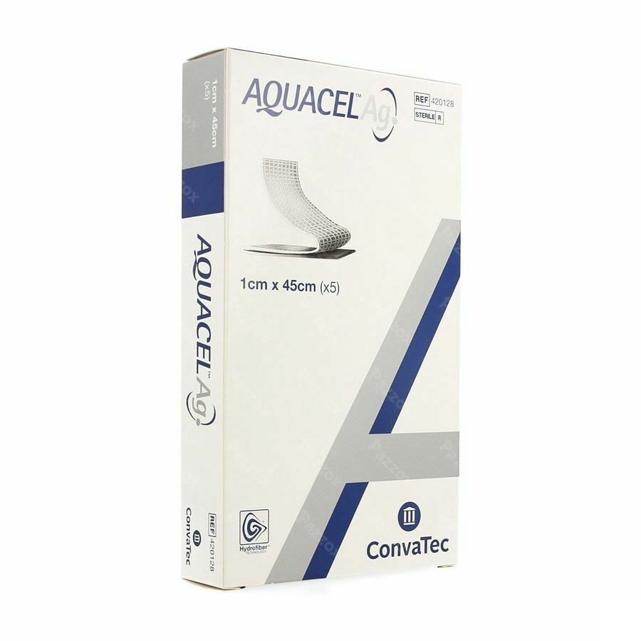 Aquacel Ag Verb Hydrofiber+versterking 1x45cm 5