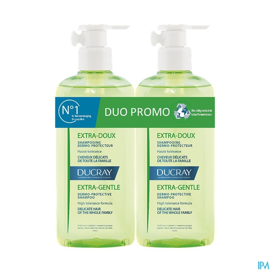 Ducray Extra Zachte Shampoo Familie Duo 2x400ml