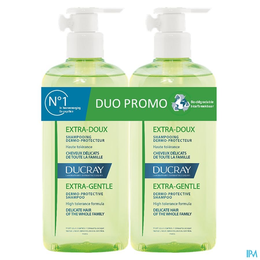 Ducray Extra Zachte Shampoo Familie Duo 2x400ml