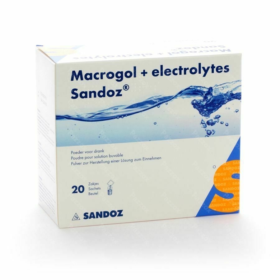 Macrogol + Elektr Sandoz Pdr Ciroensmaak 20x13,7g