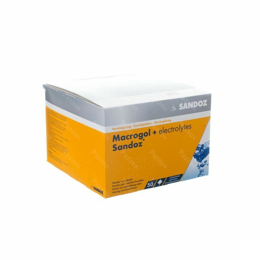 Macrogol + Electr Sandoz Pdr Ciroensmaak 50x13,7g