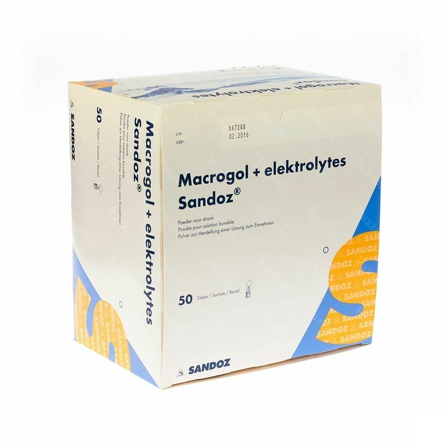 Macrogol + Electr Sandoz Pdr Ciroensmaak 50x13,7g
