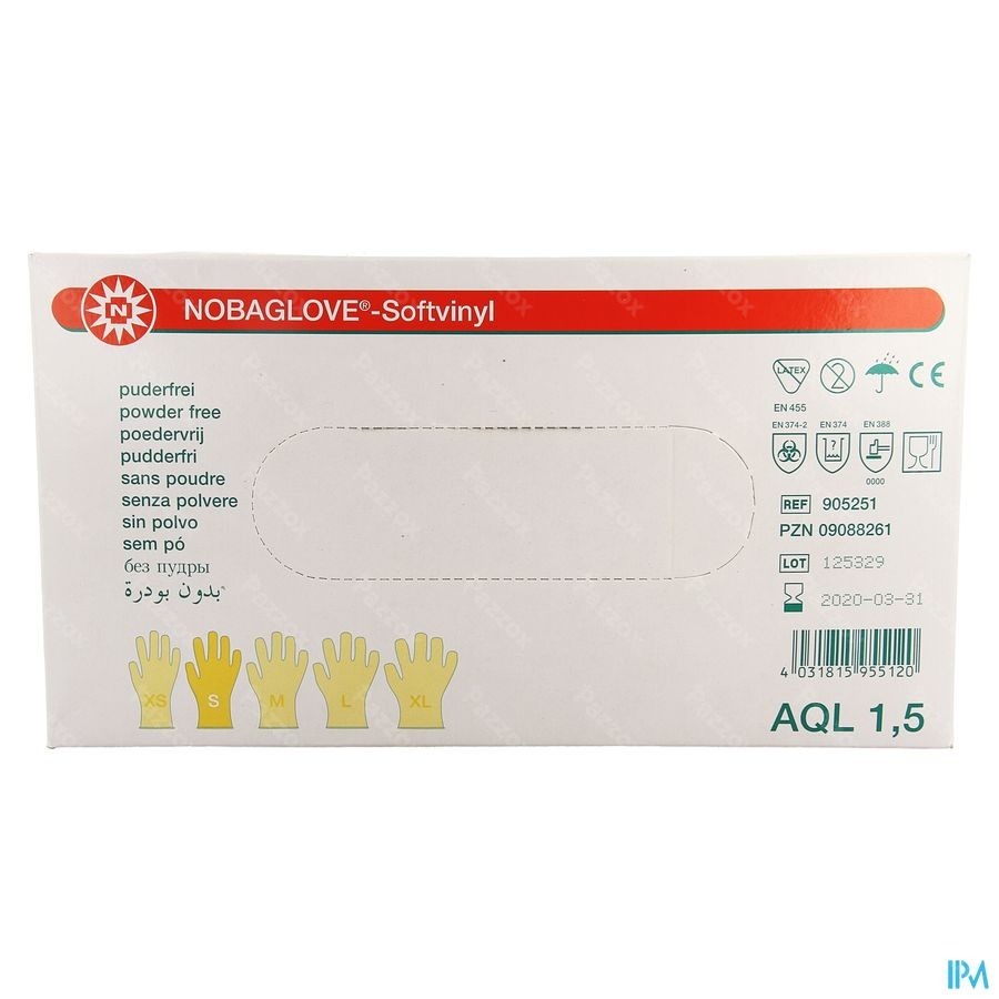 Noba Handschoen Vinyl Poedervrij S 100 5700572