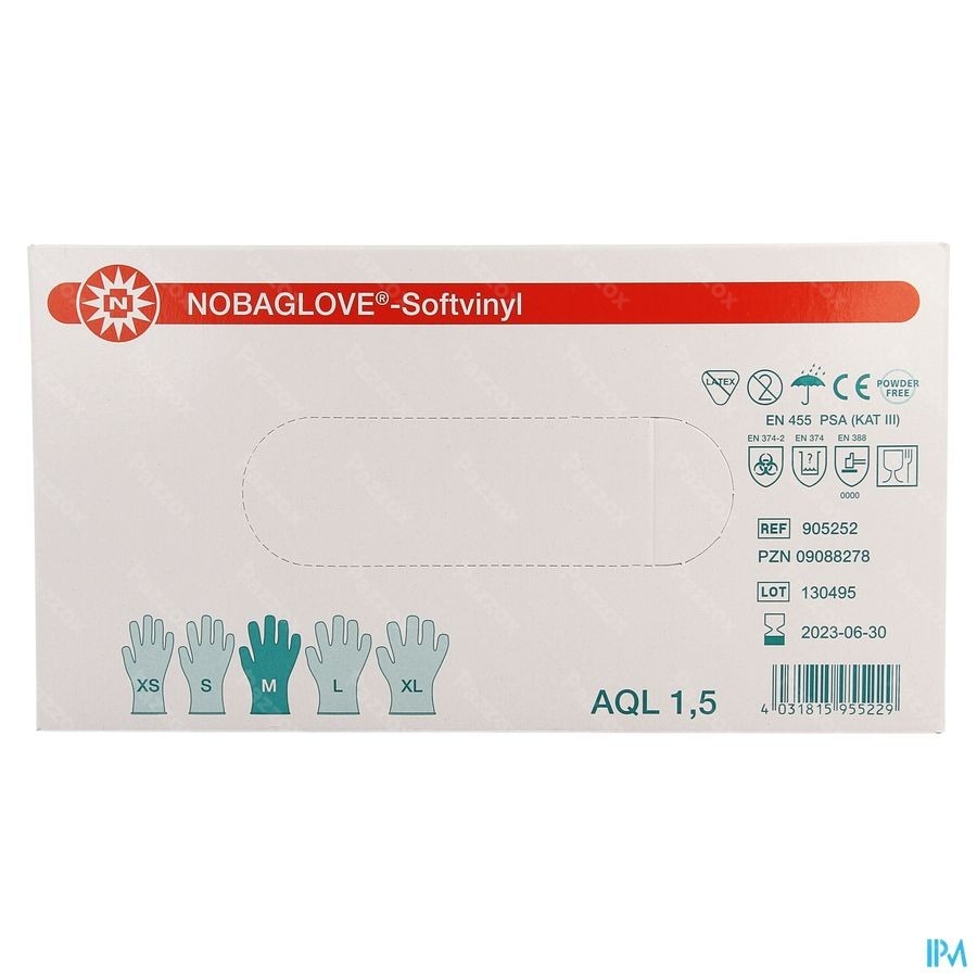 Noba Handschoen Vinyl Poedervrij M 100 5700574