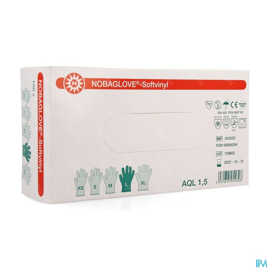 Noba Handschoen Vinyl Poedervrij l 100 5700576