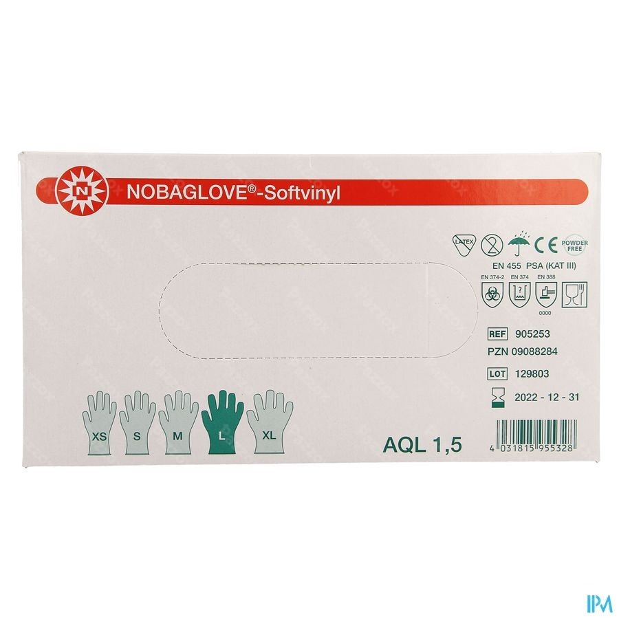 Noba Handschoen Vinyl Poedervrij l 100 5700576