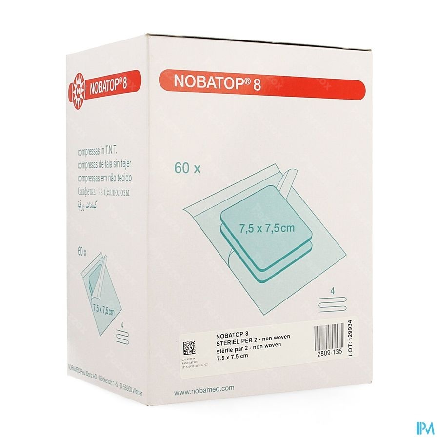 Nobatop 8 N/woven Ster/2 7,5cmx 7,5cm 60 9300109