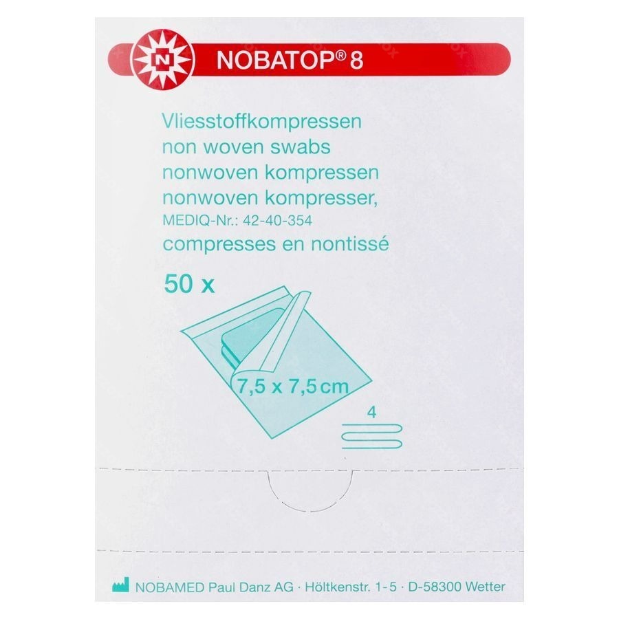 Nobatop 8 N/woven Ster/2 7,5cmx 7,5cm 60 9300109