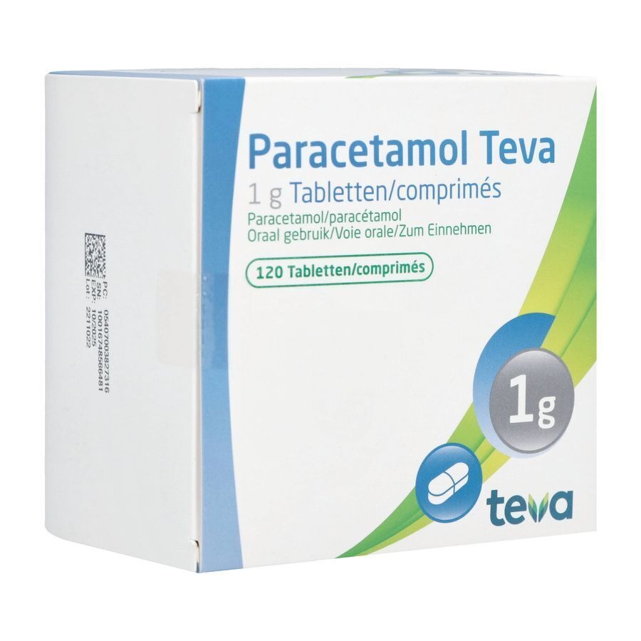 Paracetamol Teva 1g 120 Tabletten