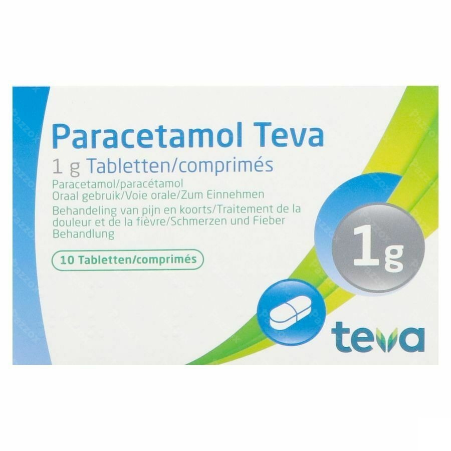 Paracetamol Teva 1g 10 Tabletten