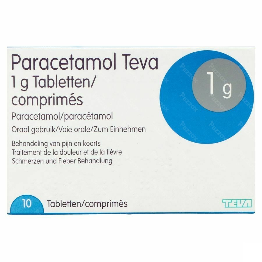Paracetamol Teva 1g 10 Tabletten