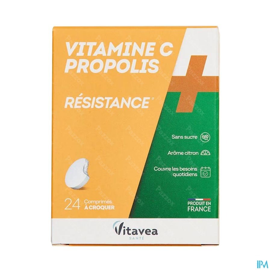 Vitamine C+propolis Kauwtabl Tube 2x12
