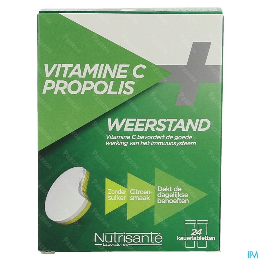 Vitamine C+propolis Kauwtabl Tube 2x12