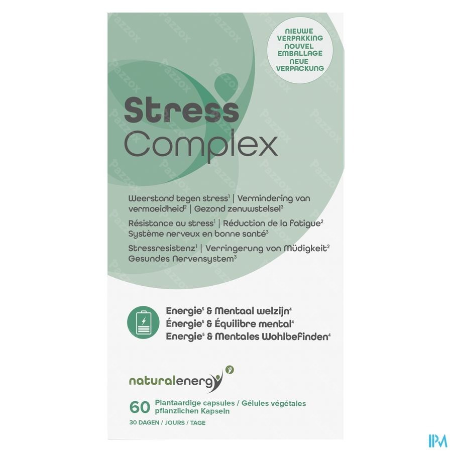 Natural Energy Stress Complex Caps 60