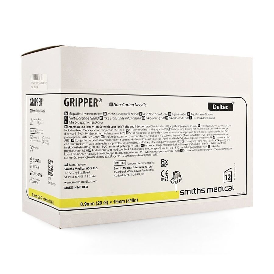 Gripper Naald 20g 19mm Y-site 1