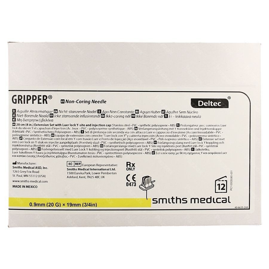 Gripper Naald 20g 19mm Y-site 1