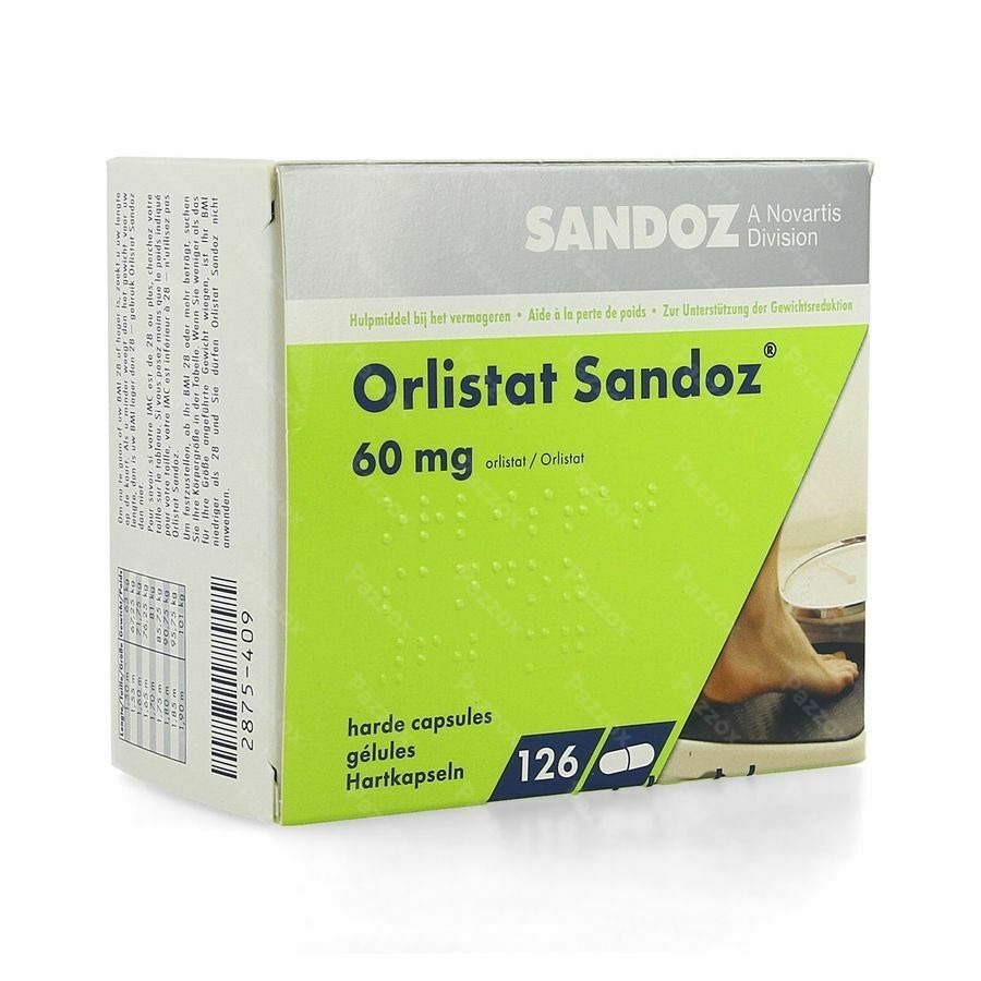 Orlistat Sandoz 60mg 126 Capsules