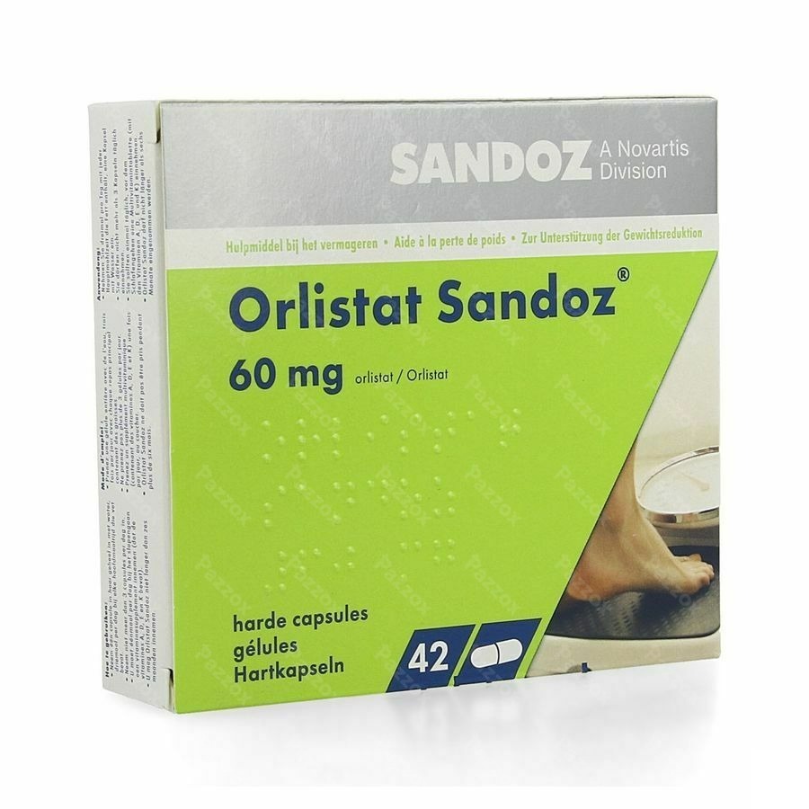 Orlistat Sandoz 60mg 42 Capsules