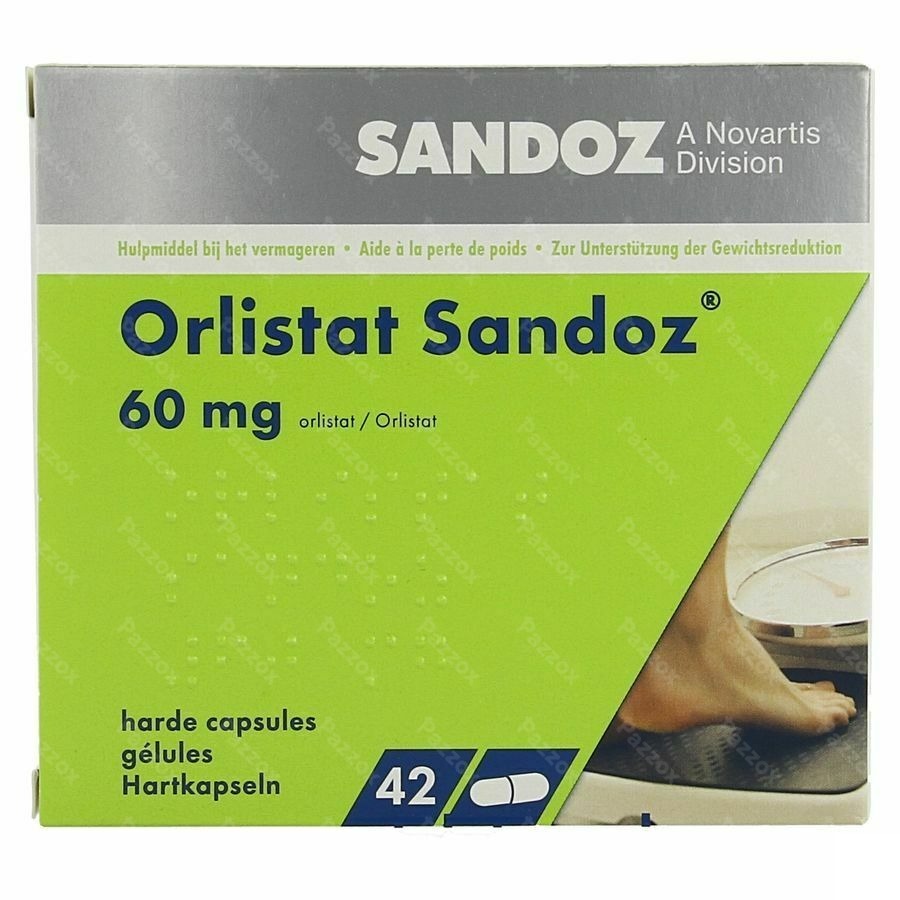 Orlistat Sandoz 60mg 42 Capsules