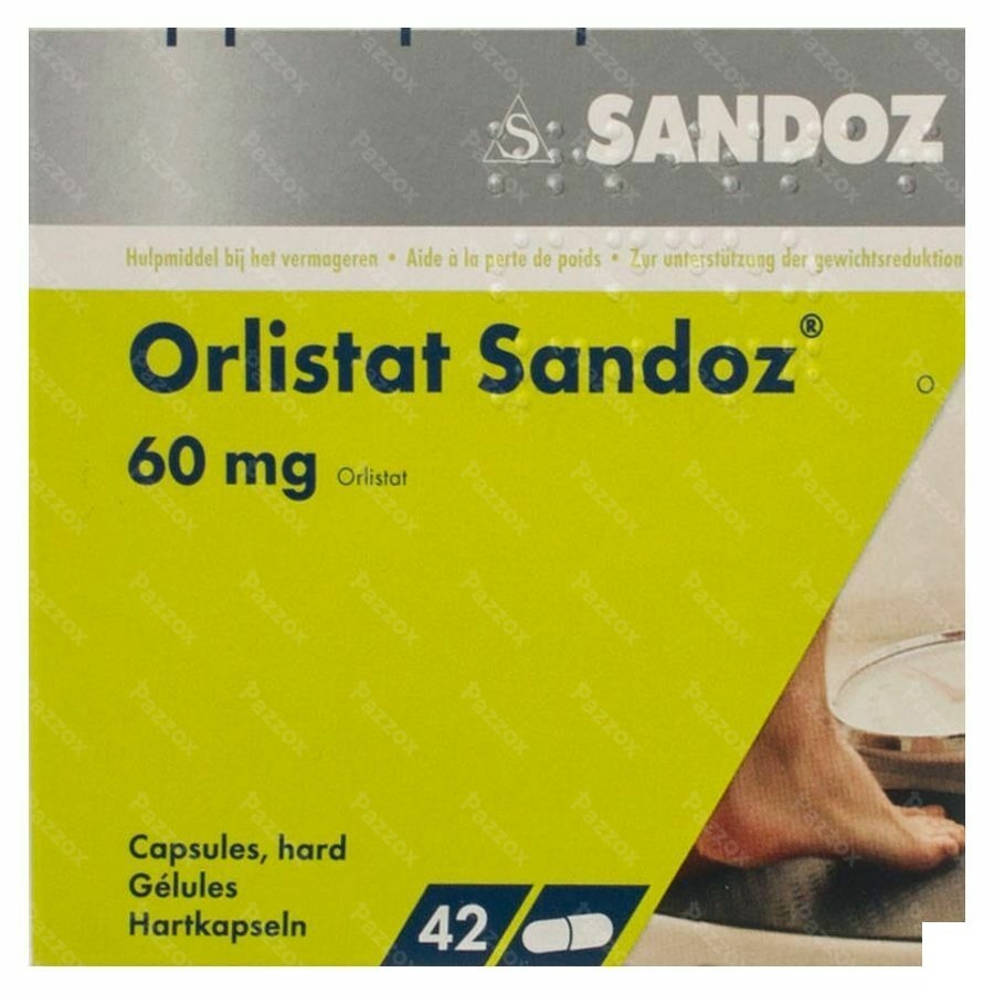 Orlistat Sandoz 60mg 42 Capsules