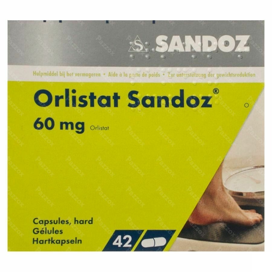 Orlistat Sandoz 60mg 42 Capsules