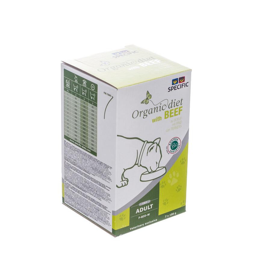 Specific F-bio-w Organic With Beef 7x100gr