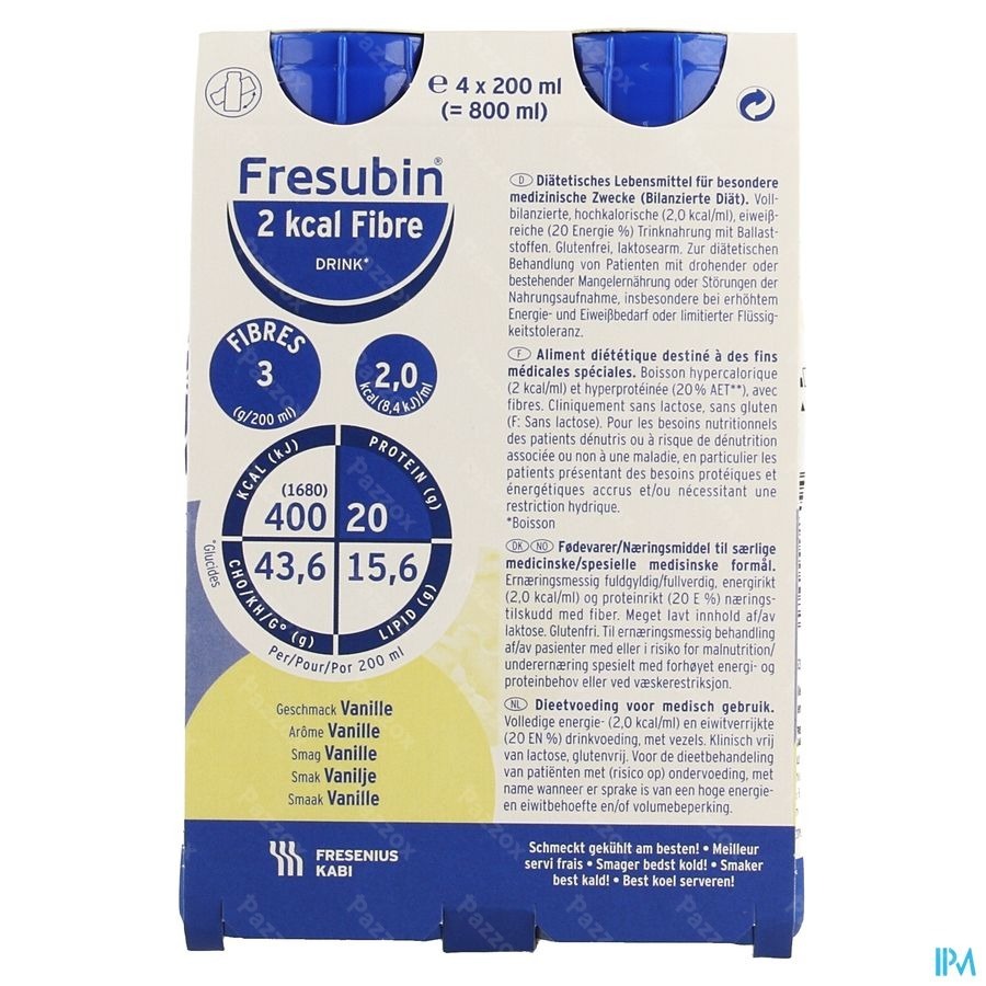 Fresubin 2 Kcal Fibre Drink 200ml Vanille