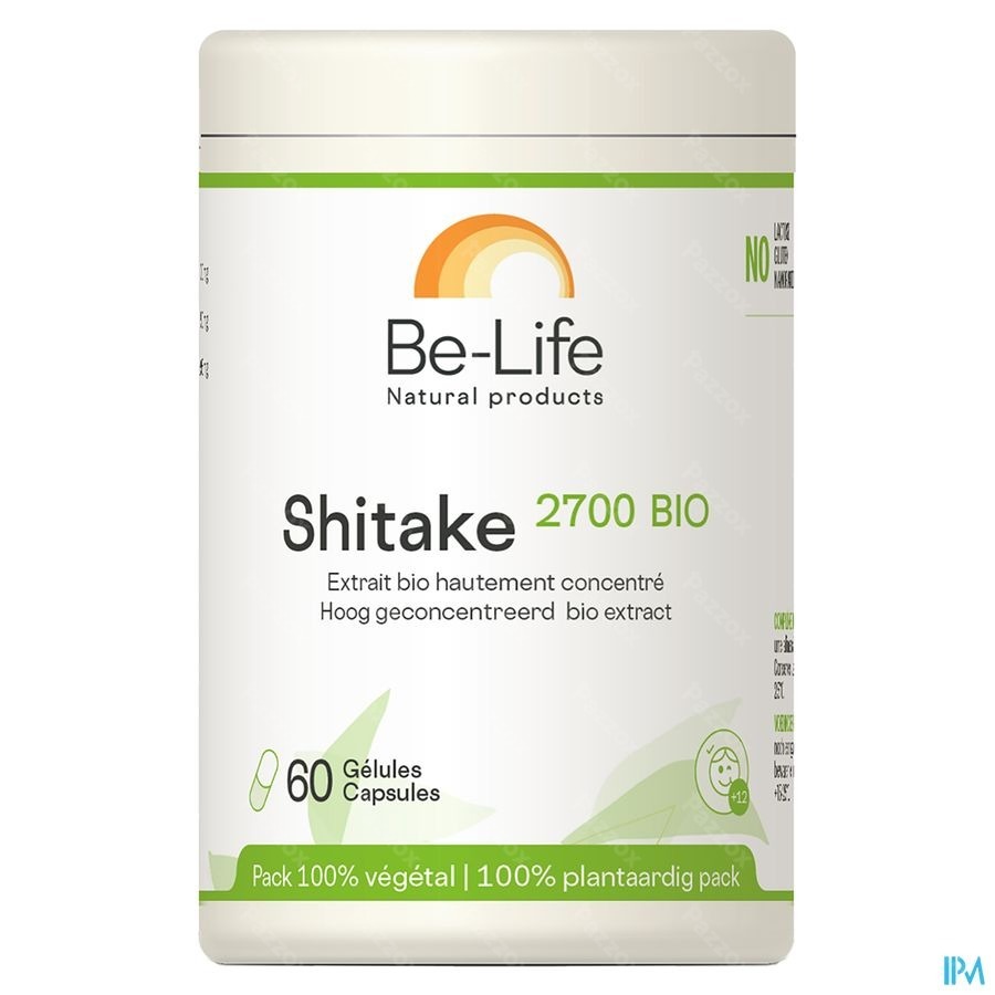 Be-Life Shitake 2700 Bio 60 Plantaardige Capsules
