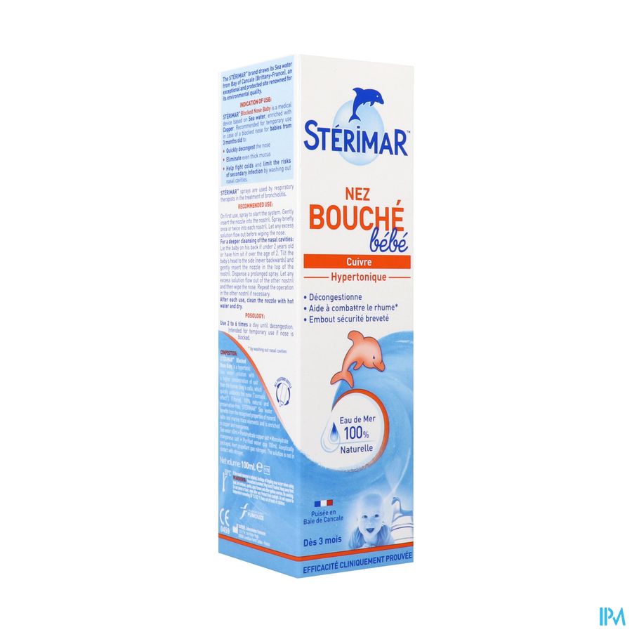 Sterimar Baby Hypertone Neusspray Zeewater 100ml afbeelding