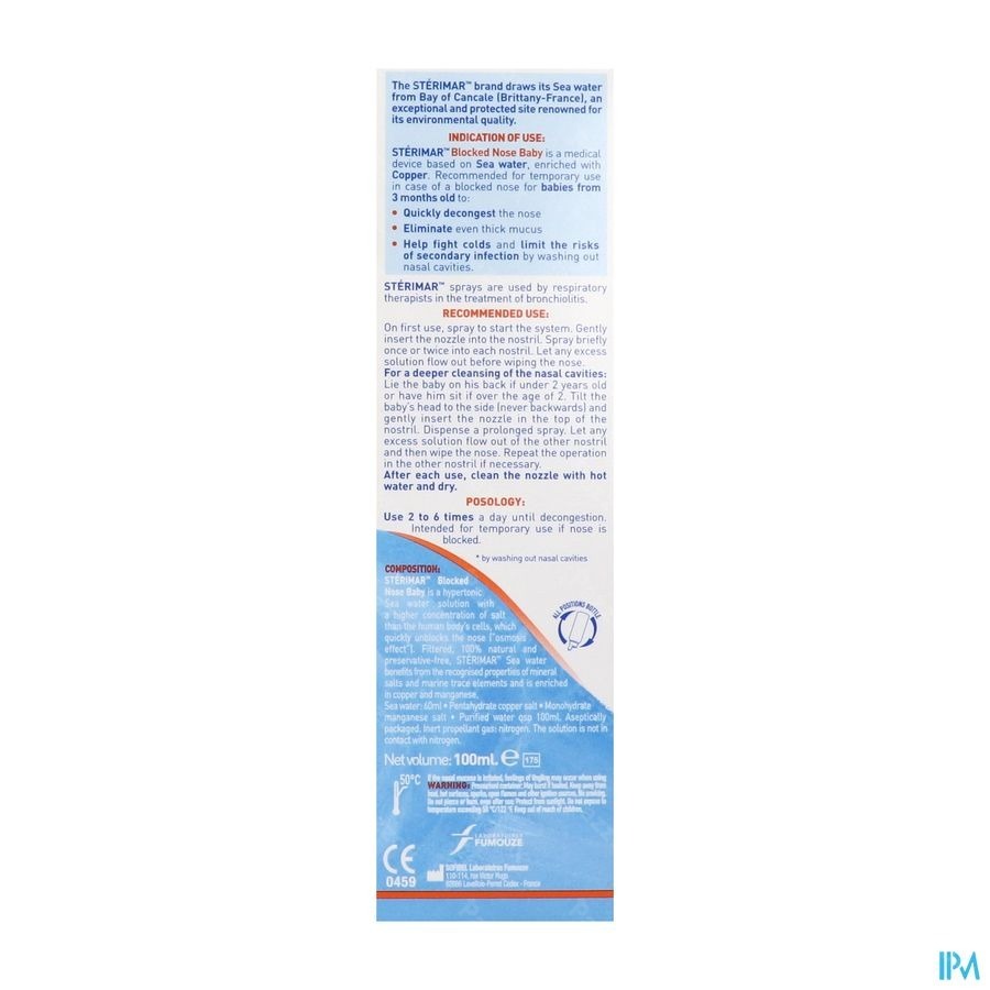 Sterimar Baby Hypertone Neusspray Zeewater 100ml
