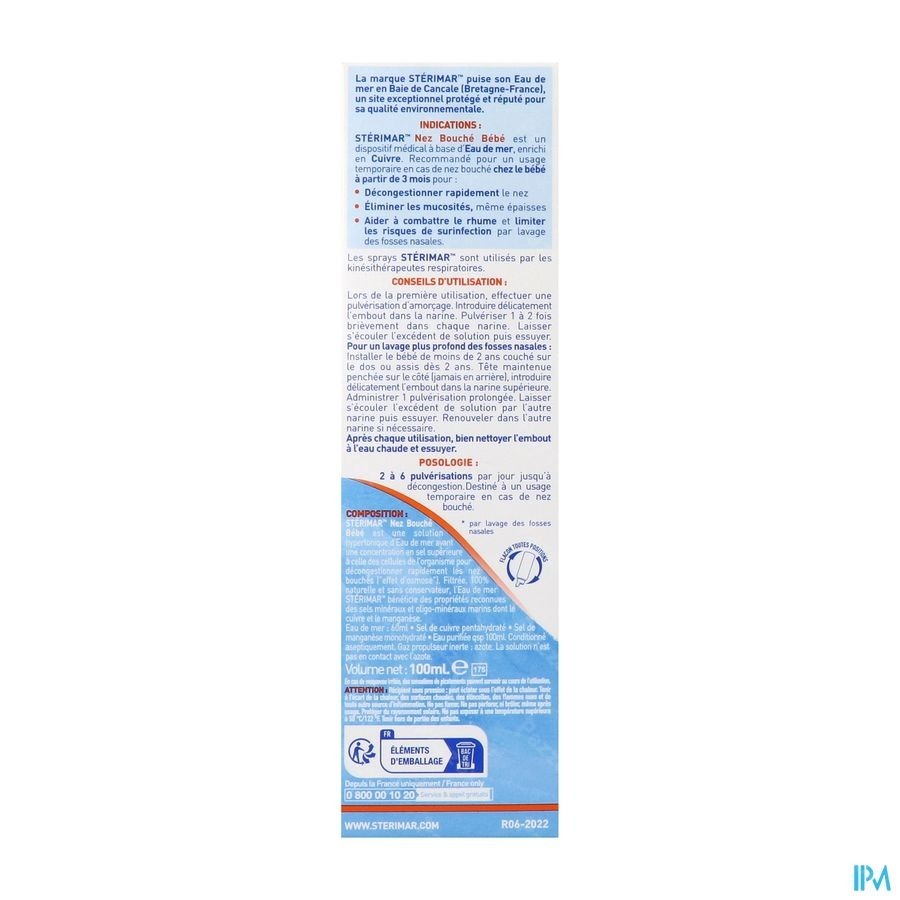 Sterimar Baby Hypertone Neusspray Zeewater 100ml