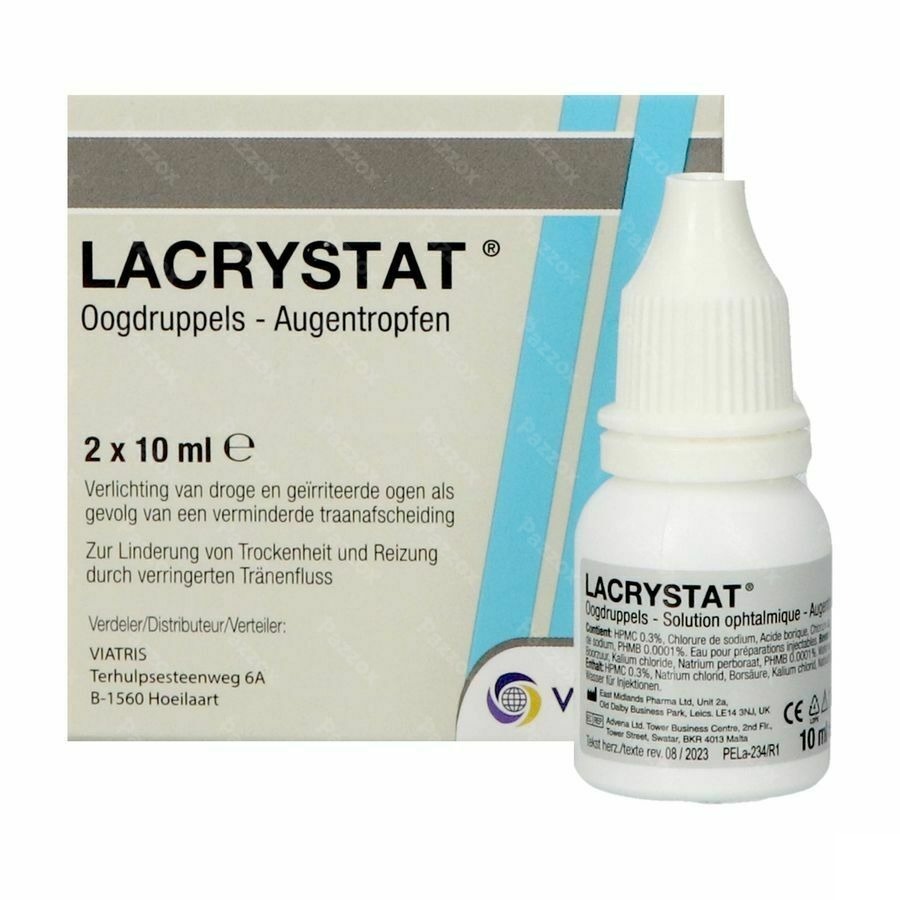 Lacrystat Collyre Fl 2x10ml Nf