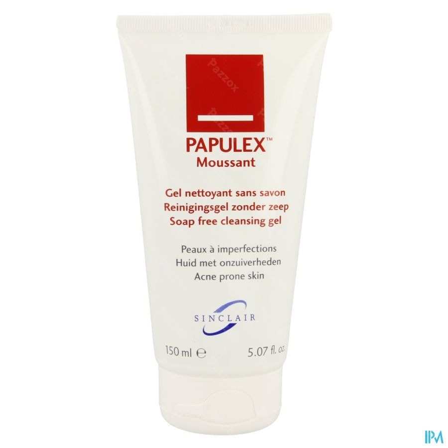 Papulex Schuim Reinigingsgel Z/zeep Tube 150ml