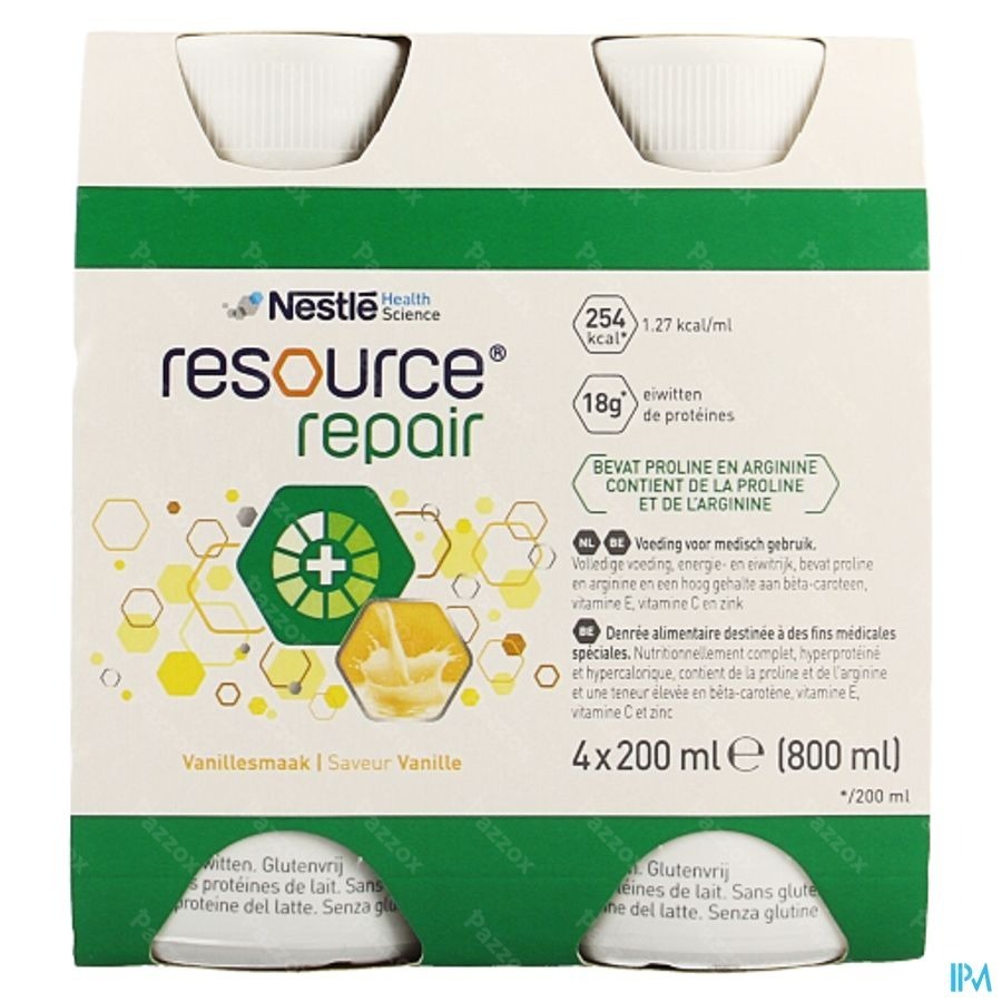 Resource Repair Vanille Fles 4x200ml