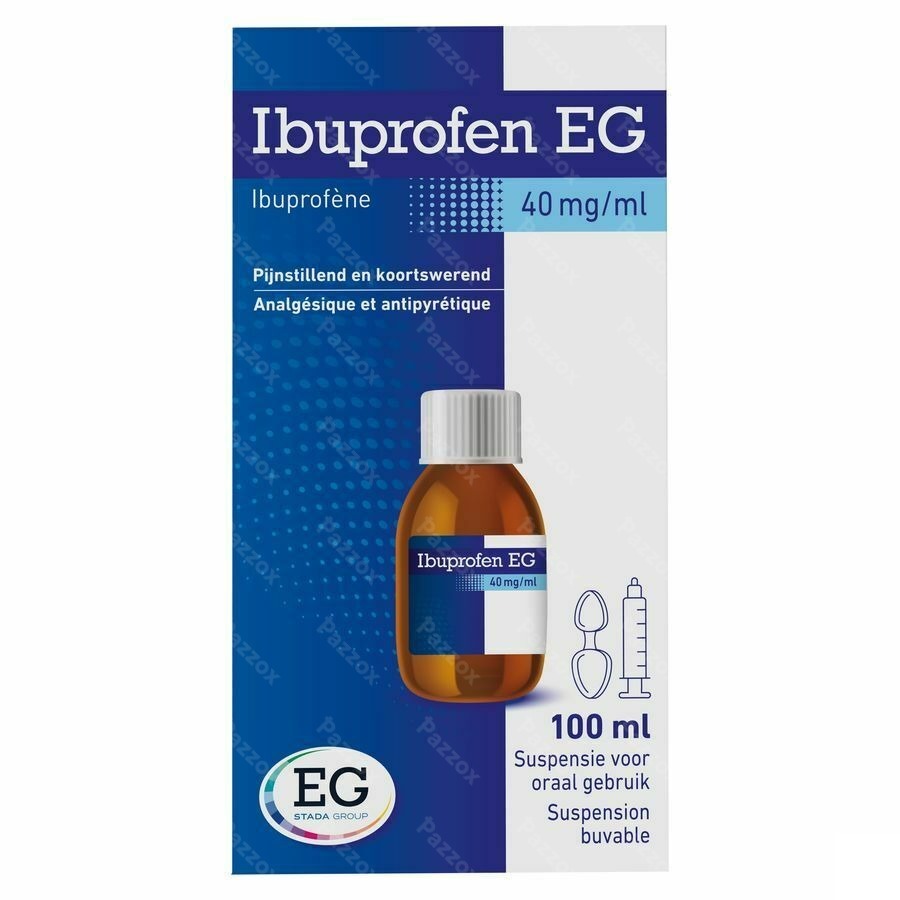 Ibuprofen EG 40 Mg/Ml Susp Oraal Gebruik 100 Ml