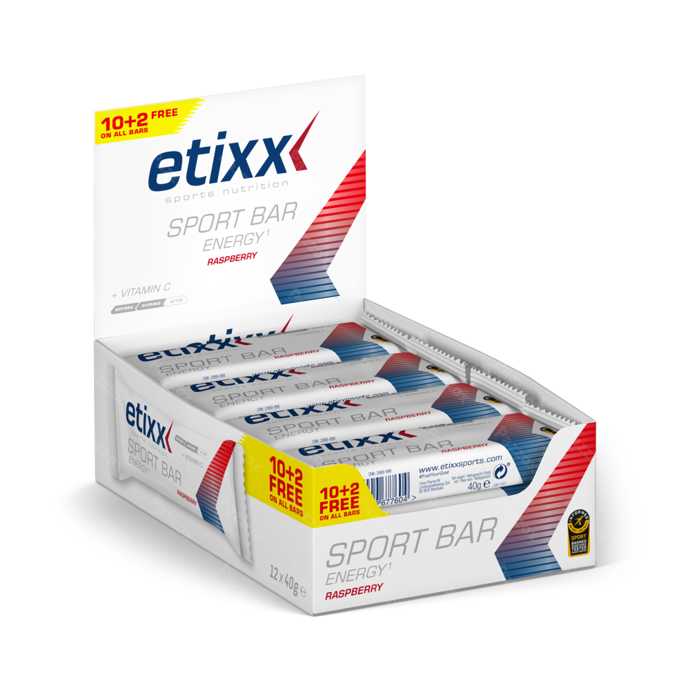 Etixx Energy Sport Bar Framboos 12x40g