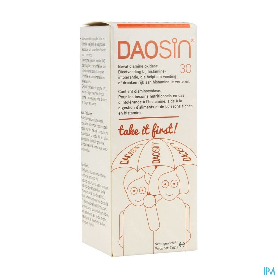 Daosin Voedingssupplement Histamine Intolerantie 30 Capsules